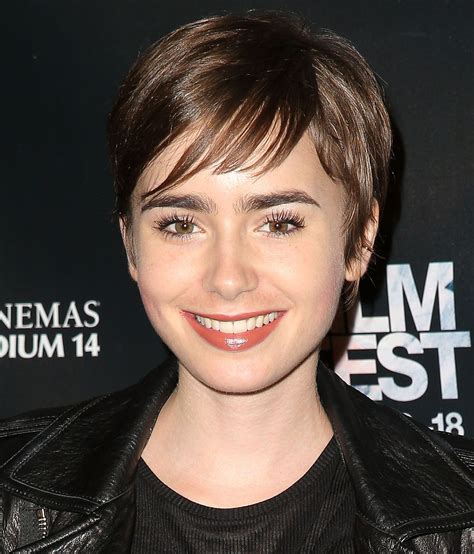 Image Result For Lily Collins Haircut Short Lily Collins Short Hair