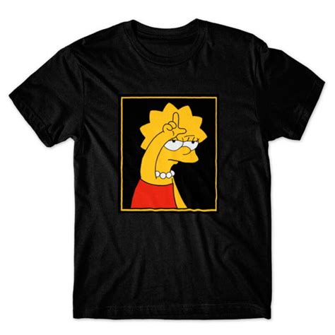 Camiseta Lisa Simpsons Loser Camisa Meme Preta Elo7