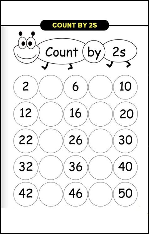 Count By 2s Worksheet Kids Learning Activity Counting In 2s
