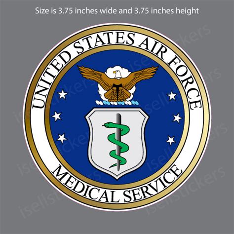 Air Force Biomedical Badge Medical Service Sticker Window Decal