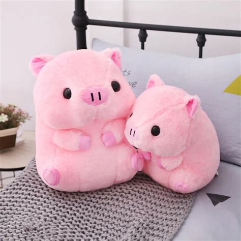 Pig Stuffed Animal Pink Pig Plush Cute Plushie Kawaii Etsy