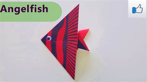 How To Make Fold A Paper Angelfish Origami Angel Fish Youtube