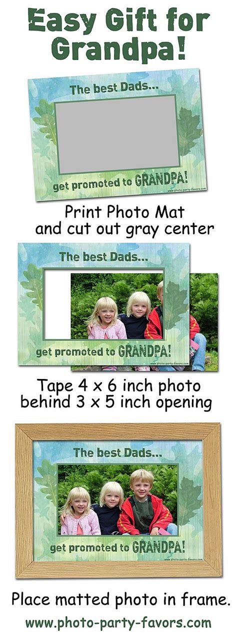 Download Free Printable Gift For Grandpa - 5 x 7 inch Photo Mat ...