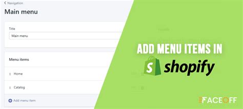 6 Easy Steps To Add Menu Items In Shopify Pro Faceoff