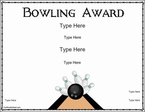 Free Printable Bowling Certificates Beautiful Free Ten Pin Inside Best