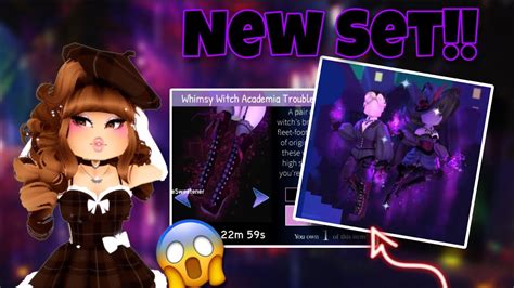 buying the new whimsy witch set royale high roblox youtube