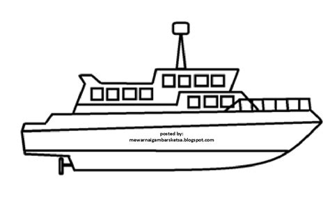 Belajar menggambar perahu kapal laut dan mewarnai dengan spidol. Mewarnai Gambar: Mewarnai Gambar Kapal 5