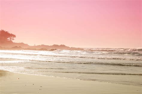 Sunset Summer Pink Beach Wallpaper Pic Dome