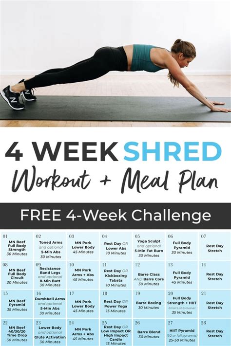4 Week Workout Plan With Youtube Videos Nourish Move Love