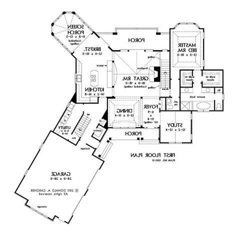 First Floor Plan Of The Chatsworth House Plan Number 1301 D