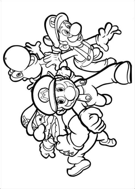 Handle easy or hard coloring sheet of princess peach, wario. coloring page Super Mario Bros - Super Mario Bros ...