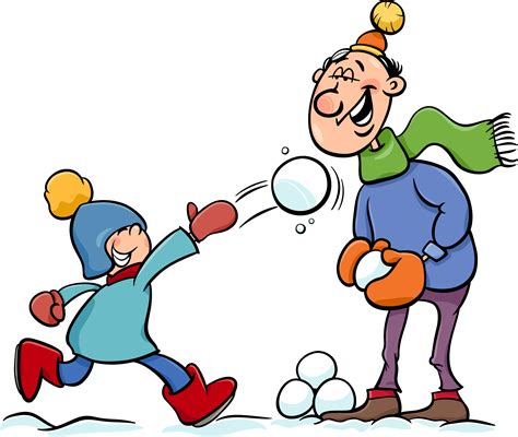 Transparent Snowball Fight Clipart Snowball Fighting Clip Art Png