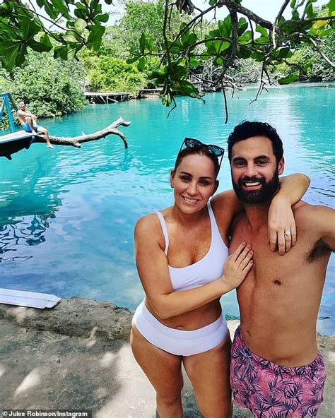 jules robinson shows off her slimmed down figure while on honeymoon in vanuatu daily mail online