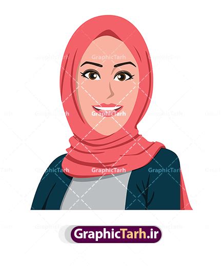 وکتور دختر ایرانی باحجاب گرافیک طرح
