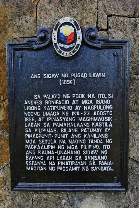 Read The Plaque Cry Of Pugad Lawin Historical Marker