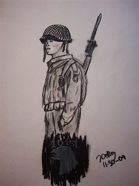 101st Airborne Wwii Drawing By John Deroy Pixels