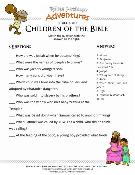 Easy Bible Trivia Questions For Kids Printable Printable Questions