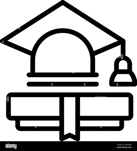 School Graduation Icon Outline Vector Student Club Reader Group Stock
