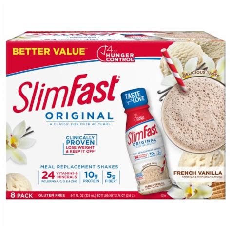 Slimfast® Original French Vanilla Meal Replacement Shakes 8 Bottles
