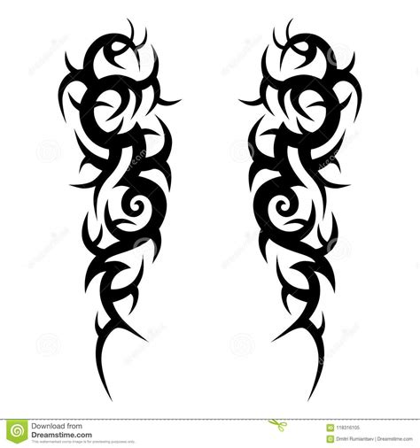 Tattoo Tribal Vector Design Sketch Stock Vector Illustration Of