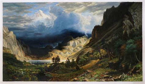 A Storm In The Rocky Mountains Albert Bierstadt Paintings