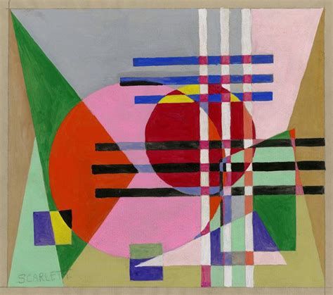 Rolph Scarlett Untitled Geometric Abstraction With Circles For Sale