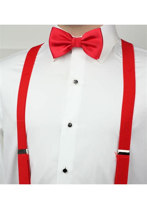 Solid Bright Red Mens Bow Tie Bows N