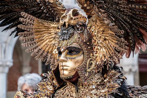 Gold Venice Carnival Mask Fasching