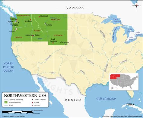 Northwestern Us Map Map Of Northwest Usa Northwest States Map United