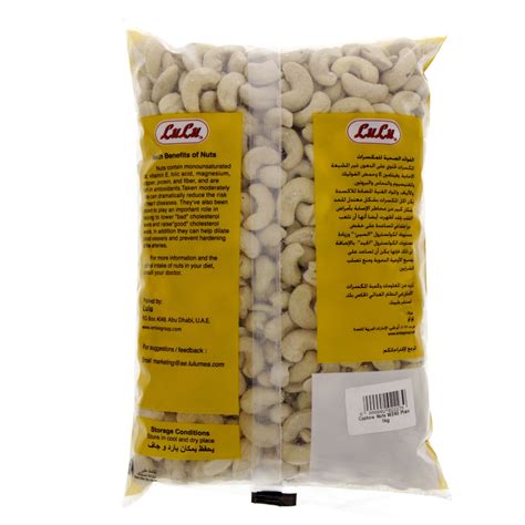 Lulu Plain Cashewnuts W240 1kg Online At Best Price Roastery Nuts Lulu Uae