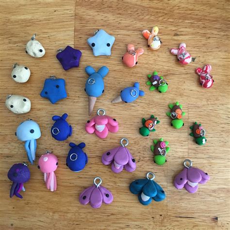Clay Sea Creatures Charms Etsy
