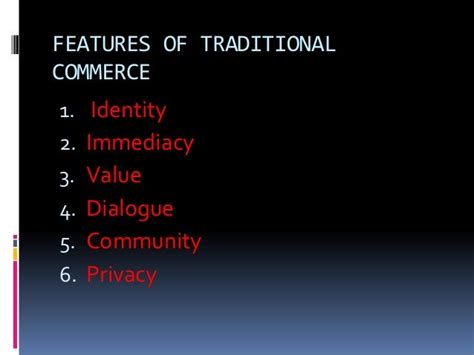 Traditional Commerce