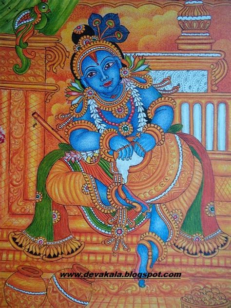 ദേവകല‌ Mural Paintings Krishna Mural Painting