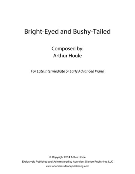 Bright Eyed And Bushy Tailed Free Music Sheet