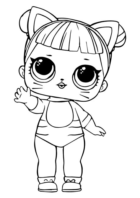 Lol Suprise Doll Baby Cat Coloring Pages Free Printable Coloring Pages