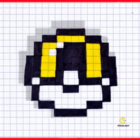 Pixel Art Facile Hyperball Pixel Art Pokemon Pixel Art Pixel Art Facile