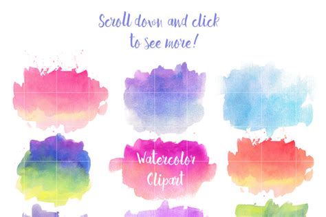 Watercolor Clip Art Watercolor Splotches By Foxydigitalart Thehungryjpeg