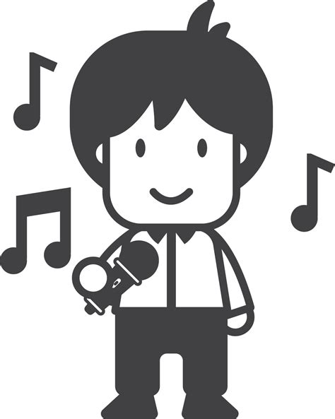 Male Singer Illustration In Minimal Style 18867042 Png
