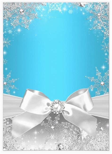 Blue And Silver With Snowflakes And A Diamond Center Bow Uploaded By