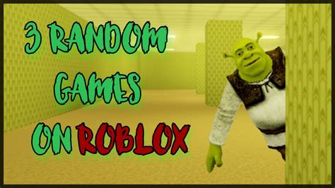 Shrek In The Backrooms 3 Random Games On Roblox Youtube