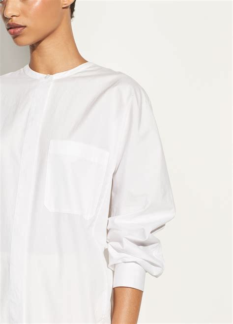 Vince Poplin Tunic In Optic White Vince Unfold