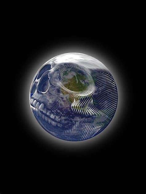 Rubino Earth Planet Skull Painting By Tony Rubino Saatchi Art