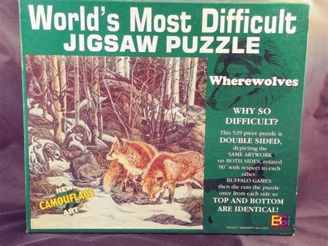 Worlds Most Difficult Jigsaw Puzzle Wherewolfs Vintage Etsy