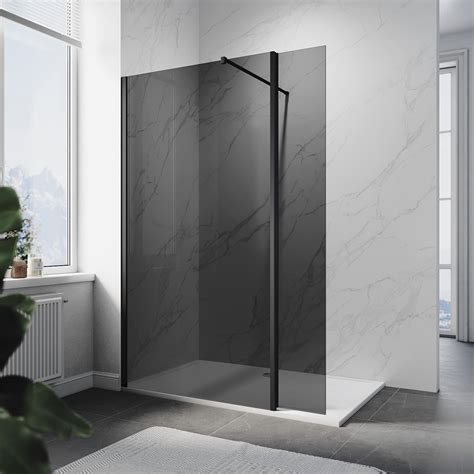 Buy Elegant 1200mm Walk In Shower Enclosure Screen Bathroom 8mm Dark