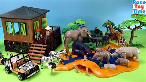 Playmobil African Safari Theme Fun Animals Toys For Kids Youtube