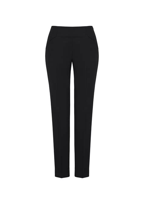 Womens Siena Bandless Slimline Pant Black Uniform Edit