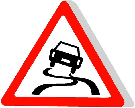 Slippery Road Sign Clipart Best