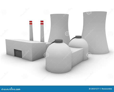 3d Nuclear Power Plant Stock Illustration Illustration Of Generating