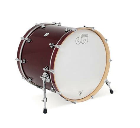 Dw Design Series 22 X 18 Bass Drum Gloss Lacquer Cherry Stain Drum Central