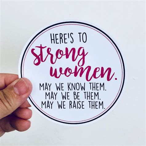 Heres To Strong Women Vinyl Sticker Etsy